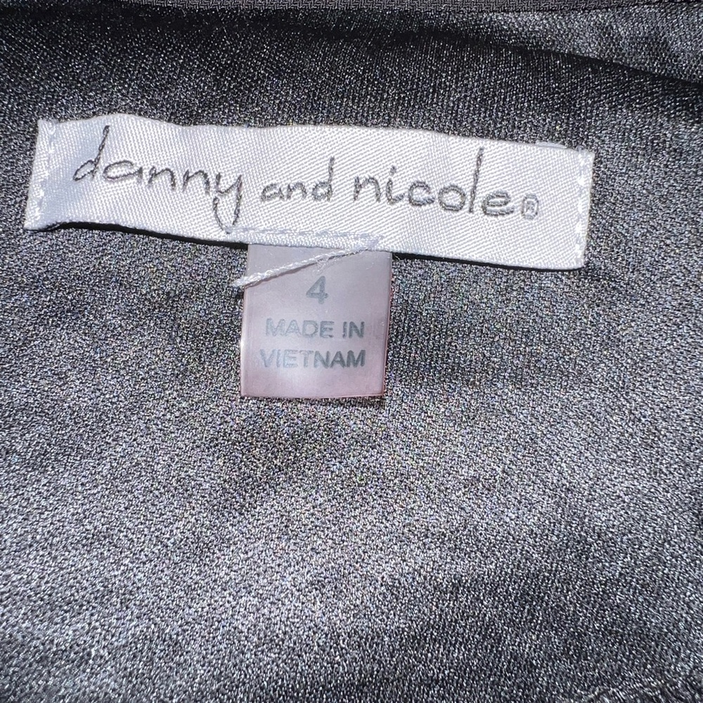 Danny & Nicole Red A-Line Midi Dress Mock Neck - Picture 6 of 6